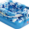 Flotteur de piscine pour enfants avec canon à eau, jouets gonflables extra épais de 0,35 mm pour garçons et filles de 3 à 6 ans, flotteurs de piscine robustes avec siège rembourré pour bataille BLEU