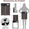 Porte Poulailler Automatique Batterie avec Minuterie Porte Automatique Poulailler en Aluminium avec Écran LCD Programmable Étanche, Fonction Anti-pincement, Ouvre-Porte Vertical
