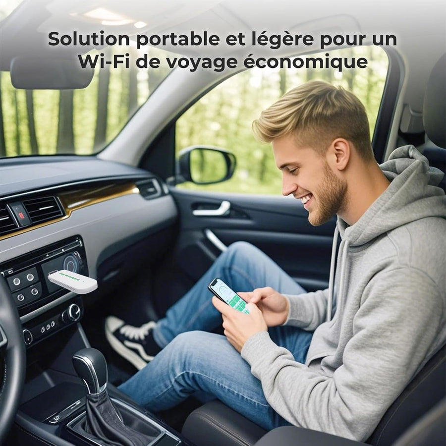 Internet mobile 4G LTE Clé de surf avec WiFi 6, 150 Mbit/s, dongle USB WLAN Hotspot pour ordinateur portable/PC, Plug & Play, SIM préinstallée