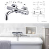 Robinet de baignoire avec douchette, thermostat en cuivre, mitigeur M24 à économie d'eau avec tuyau de douche de 150 cm