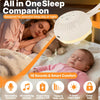 Machine à Bruit Blanc Portable avec fonction d'enregistrement,Veilleuse Intégrée, 16 Sons Apaisants Professionnels, Minuterie & Mémoire, Verrouillage pour enfants