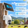 Caméra Surveillance 4G LTE Solaire avec Carte SIM,Enregistrement 24/7 Détection IA 25m, Audio Bidirectionnel, PTZ 355°, Panneau Solaire 8 W, 2K Vision Nocturne en Couleur, Abonnement Requis