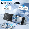 Autoradio Carplay 1 Din avec Android Auto iOS/Android Mirror Link 4 Pouces Écran Tactile Autoradio avec Bluetooth FM/RDS Radio USB/AUX/EQ/DVR Commande au Volant Caméra de Recul