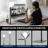 Lumière vidéo LED avec support pour téléphone portable, lampe vidéo avec 3 modes de couleur et 5 niveaux de luminosité, lumière clé alimentée par USB pour vidéoconférences