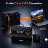 Convertisseur Pur Sinus Pro 2000W/4000W 12V 220V/230V de Tension Volts Voiture Solaire Power Inverter sinusoïdale DC AC, Onduleur Transformateur
