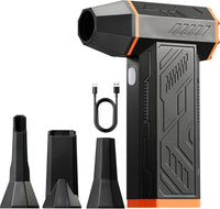 Souffleur Air Comprimé 110000 TR/Min, Soufflette Électrique avec Batterie 2000 mAh, Mini Souffleur Puissant avec 4 Niveaux de réglage, idéal pour Nettoyer PC, Clavier, Voiture