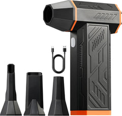Souffleur Air Comprimé 110000 TR/Min, Soufflette Électrique avec Batterie 2000 mAh, Mini Souffleur Puissant avec 4 Niveaux de réglage, idéal pour Nettoyer PC, Clavier, Voiture