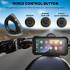 Écran CarPlay de moto 6,25", sans fil, CarPlay & Android Auto, navigation GPS pour moto, prise en charge double Bluetooth, télécommande, Siri, G00gle Assistant