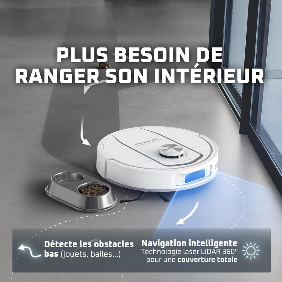 Rowenta X-PLORER Serie 580 Max, Robot aspirateur Laveur, Auto-Nettoyage et séchage des serpillières, Collecte Auto de la poussière, 10000 Pa, RR9547E0