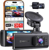 Caméra embarquée F7NA 4K Avant et arrière, STARVIS 2 IMX678, 8 MP, WiFi 5 GHz (téléchargement Rapide de 20 Mo/s), caméra de Voiture à Commande vocale, WDR, Vision Nocturne HDR, GPS