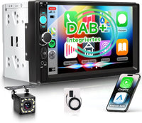 Autoradio CarPlay sans Fil Dab/Dab+ Android Auto, Radio FM 1 Din, écran Tactile IPS 7
