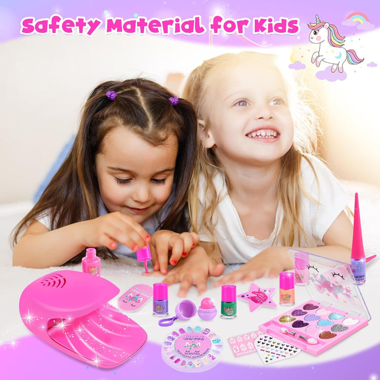 Kit Manucure Enfant Jouet Maquillage Ongle Kit Vernis Enfant