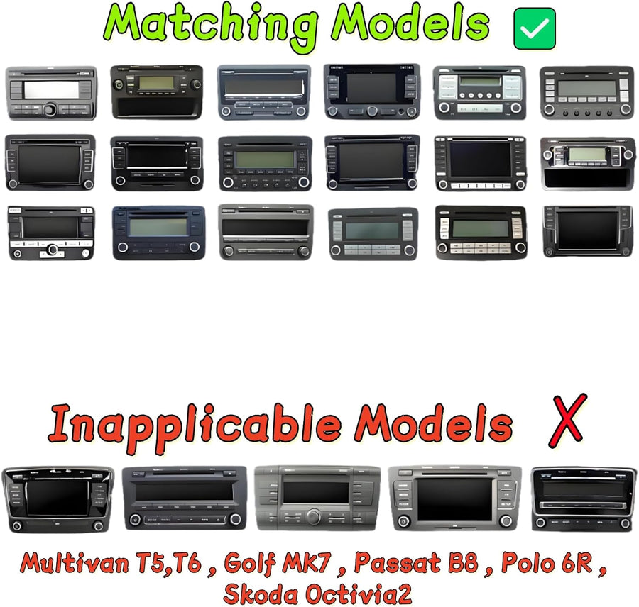 Autoradio Linux pour VW Golf 5 6/Polo,Radio VW avec CarPlay & Android Auto sans Fil Intégrés,Écran 7" pour VW Compatible Commandes au Volant d'origine,AM/FM/RDS,Bluetooth,DSP