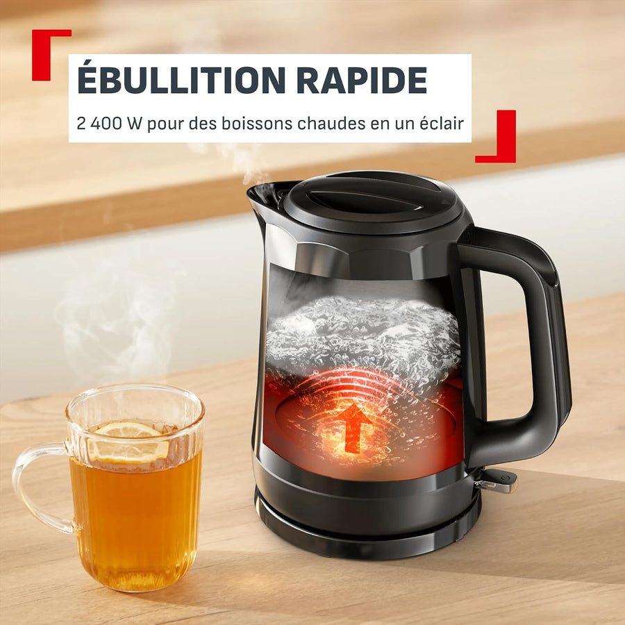 Tefal Express, Bouilloire électrique, Ébullition rapide Puissance 2400 W , Arrêt automatique , Indicateur 1 tasse , Facile à nettoyer