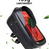 Sacoche Cadre de Vélo Guidon Etanche Téléphone Portable Fermeture Rapide Ecran Tactile Sensible en TPU pour Smartphone Jusqu'à 6,8"