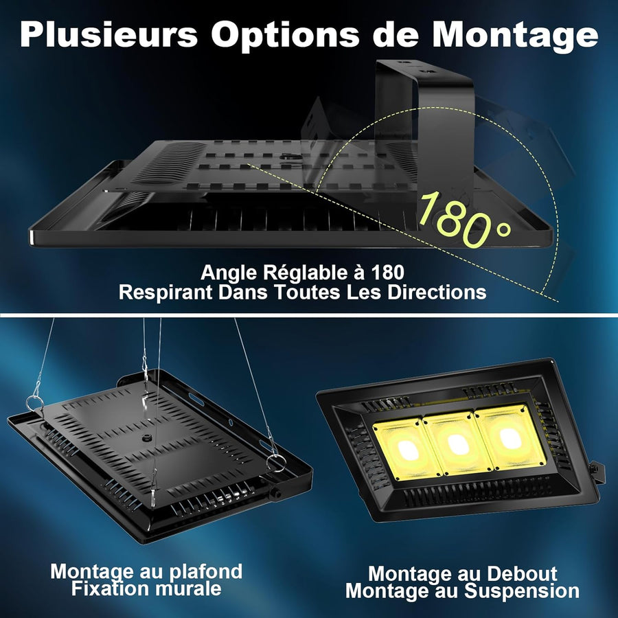Lampe Horticole 600W étanche, LED Horticole Spectre Complet P600, IP67 Tanche COB Lampe de Plante, Grow Light LED Culture Tout Au Long De L'AnnéE Avec Un éClairage De 270°