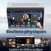 Ecran 2Din Autoradio avec Carplay sans Fil Android Auto, 7 Pouces Touches Piano 2 Din Écran Tactile Radio Voiture avec Bluetooth, Radio FM, EQ, Vidéo en Ligne, Mirror Link, USB/AUX/Type-C, SWC