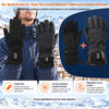 Gants Chauffants Fins Homme Femme Taille L, 2200mAh, LED, Tactile Hiver Gants fins batterie 7,4V, 3 niveaux 40–65°C LED, chauffe 5 doigts + paume + dos, tactile pour ski, vélo, moto, randonnée