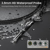 Caméra Endoscopique Articulée 210° Rotation Bidirectionnelle, Endoscope Industriel avec Lumière, Sonde 3.9mm, Tube Auto-Réinitialisable 1m, Écran IPS 5" Caméra d'Inspection