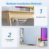 Multiprise 7 en 1 avec station de charge rapide, 4 ports CA, 2 ports USB-C, affichage LED et double interrupteur