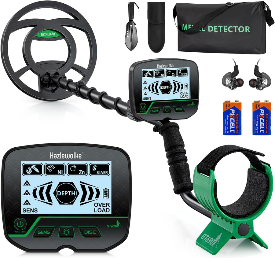 Detecteur de Metaux Professionnel Haute Précision avec Bobine Étanches de 10 Pouces, Kit de Détecteurs de Métaux Électriques pour la Plage