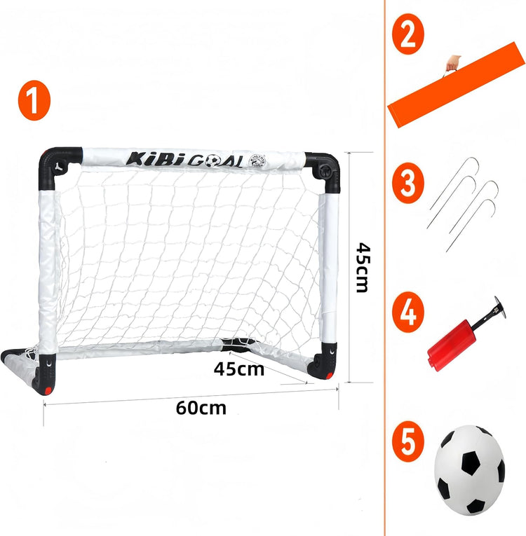 But de Football Enfants 60cm x 45cm Pliable Pour Intérieur Extérieur Jardin BLANC