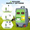 Dispositif de clôture électrique 2J 10 km Range de commande Energizer de clôture électrique étanche avec affichage LED 3 options d'alimentation pour les agriculteurs, les éleveurs