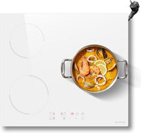 Plaque à induction, 60 cm, encastrable, 6400 W, 3 plaques avec Power Booster, commande tactile