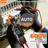 Pince multimètre , multimètre AC/DC 1mA/mV haute précision 6000 points, plage 100A/600V, détection NCV, résistance, capacité (nF/µF/mF), continuité et mode auto