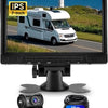 Caméra de recul 1080P avec écran IPS 7 Pouces,kit d'aide au stationnement,1024 x 600,IP69 AHD Vision Nocturne pour SUV, camionnette, Camping-Car, avec Pare-Soleil, câble de 15 m, 12-24 V