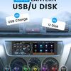 Autoradio Carplay 1 Din avec Android Auto iOS/Android Mirror Link 4 Pouces Écran Tactile Autoradio avec Bluetooth FM/RDS Radio USB/AUX/EQ/DVR Commande au Volant Caméra de Recul