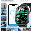 martwatch Hommes 2,01'' HD Montre Fitness avec GPS IP68 Montre Sport étanche 178+ Modes de Sport Moniteur Sommeil fréquence Cardiaque Tracker Fitness pour Android iOS