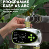 Ordinateur d'irrigation 2 Sorties avec entrée et Sortie en Laiton, Retard de Pluie, Mode d'arrosage Automatique et Manuel, Programmateur d'Arrosage Extérieur pour Jardin, pelouse, Ferme