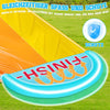 Toboggan 1.55m x 9.5m pour Pelouse Double Toboggan à Eau avec 2 Planches Gonflables Jeux d'eau en Extérieur