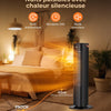 Chauffage d'Appoint, 2000W PTC Chauffage Electrique, Oscillant à 75°, 3 Modes, Minuterie 24H, Télécommande, Protection contre Basculement/Surchauffe, Radiateur Soufflant