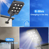 Lampadaire Solaire Exterieur, lumière solaire extérieure Crépuscule à l'Aube IP68 éclairage 6500K inondé LED étanche Projecteur Solaire Puissant pour Rue, Garage, Parking 9T