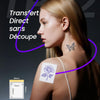 Mini Thermocopieur Tatouage pour Les Bras, Livré Avec 30 Feuilles de Papier Transfert 80x133 mm Idéal pour Les Petits Projets Créatifs, Imprimante Tatouage Bluetooth Compatible iPhone et iPad