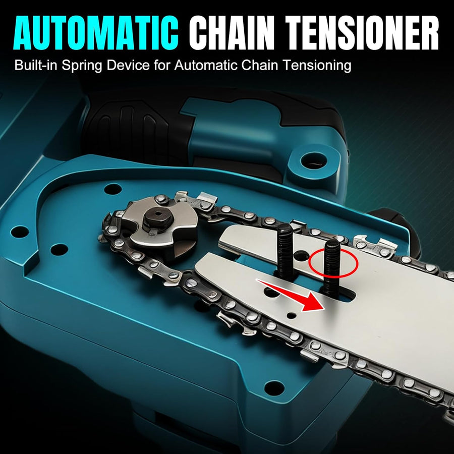 Tronçonneuse électrique sans fil de 30,5 cm - Compatible avec Makita 18 V - Avec lubrification automatique de la chaîne - Pour sécateur, coupe du bois (sans batterie)