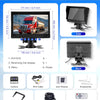 Caméra de recul 1080P avec écran IPS 7 Pouces,kit d'aide au stationnement,1024 x 600,IP69 AHD Vision Nocturne pour SUV, camionnette, Camping-Car, avec Pare-Soleil, câble de 15 m, 12-24 V