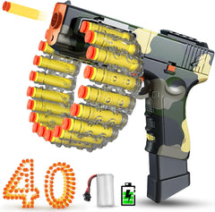 Jouet Pistolet Fléchettes Propulsion Electrique Automatique Chargeur 18 Fléchettes 40 Fléchettes Incluses