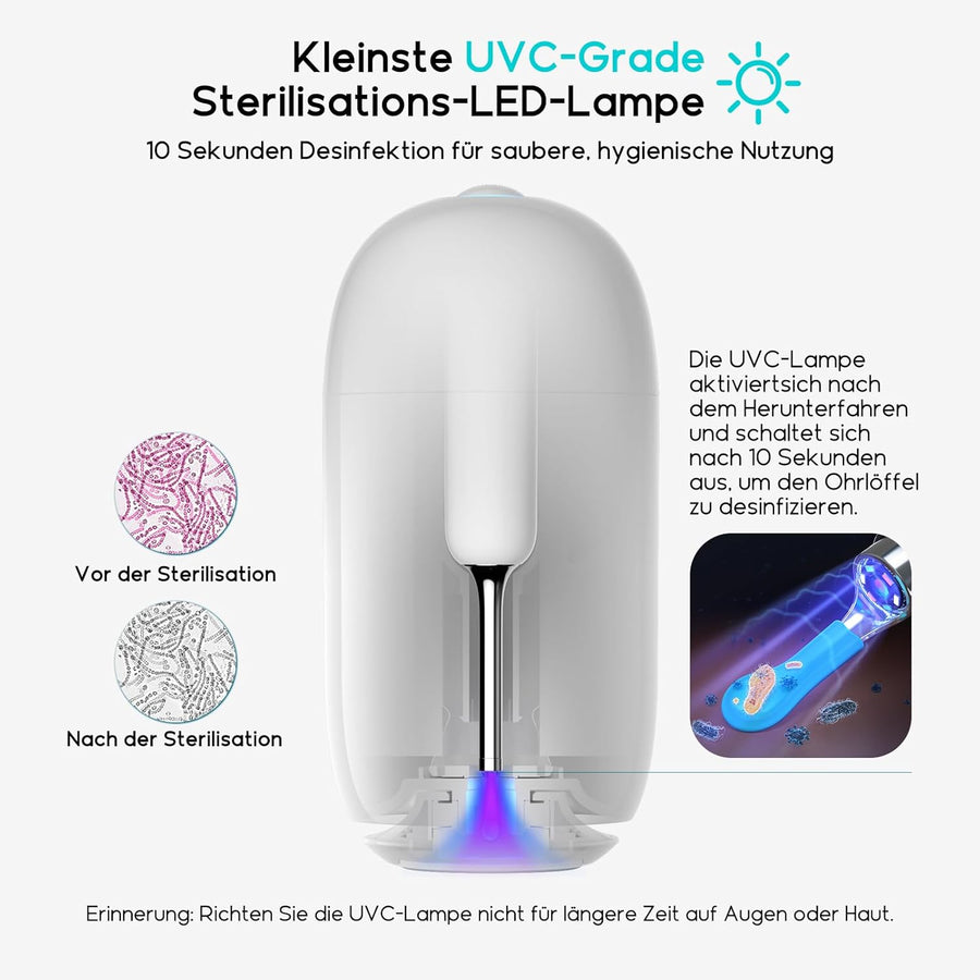 Otoscope BEBIRD Home 30S - Kit Complet de Nettoyage des Oreilles avec Caméra Flexible Pour Adultes & Enfants