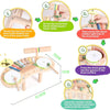 Ensemble de Batterie 7en1 pour Tout-Petits, Bois Instrument de Musique pour Bébés, Jouet Musical Montessori, Cadeau pour Filles et Garçons de 3 Ans Et Plus