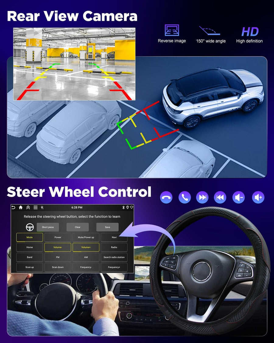 Autoradio 4+64G pour Citroen Berlingo 2015-2018/Peugeot Partner 2008-2019 avec Carplay et Android Auto - Écran incell 9 Pouces Prise en Charge WiFi GPS Commandes au Volant + Caméra de recul