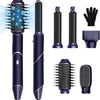 Air Brush Styler 5en1 Brosse Soufflante Chauffante Brushing Sèche-Cheveux Ionique Boucleur a Cheveux à Air Brosse à Lissante Embout de Sèche-cheveux Ensemble de Coiffure VIOLET