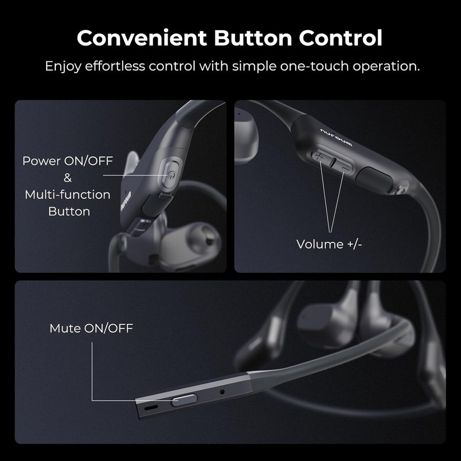 OpenEar Pro 2 Casque Bluetooth sans Fil avec Micro, Antibruit pour Les Appels, Connexion Multipoint Bluetooth 5.4,15H Oreilles Libres Confort Écouteurs sans Fil