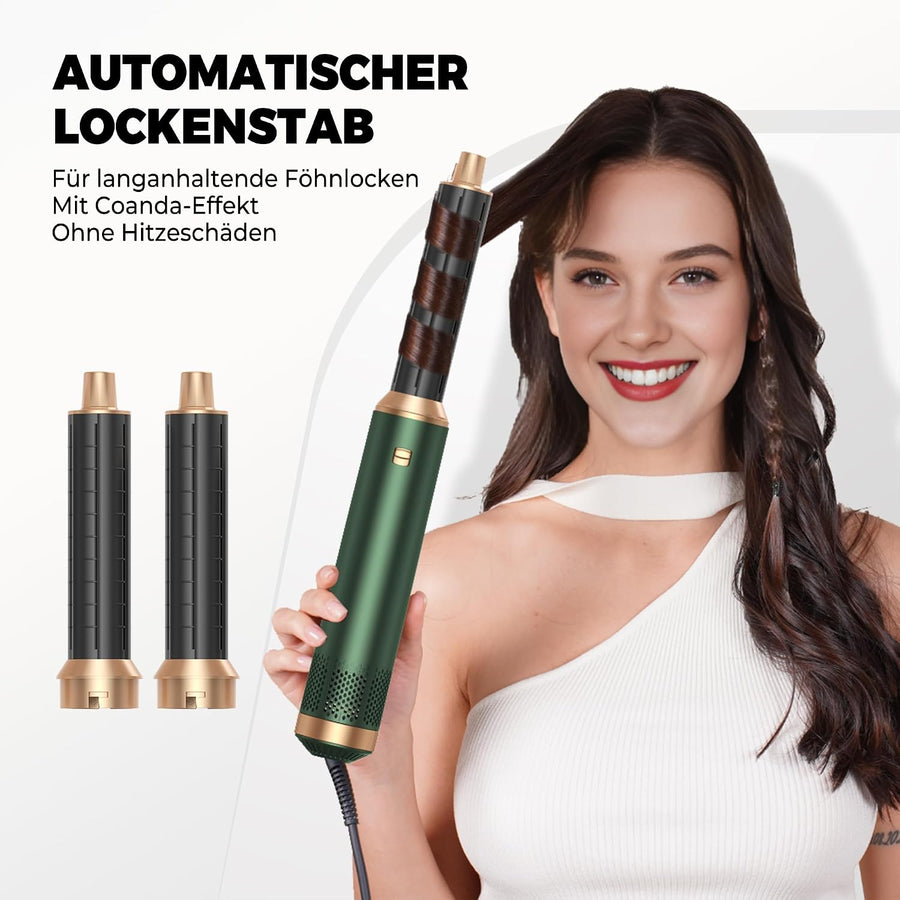 Air Styler Hair Styler 5 en 1,Brosse Soufflante 1000W Seche Cheveux Brosse Coiffante Chauffante, Boucleur a Cheveux,3 Temperature, pour Boucler, Lisser, Sécher, Donner Volume