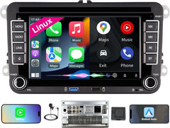 Autoradio Linux pour VW Golf 5 6/Polo,Radio VW avec CarPlay & Android Auto sans Fil Intégrés,Écran 7
