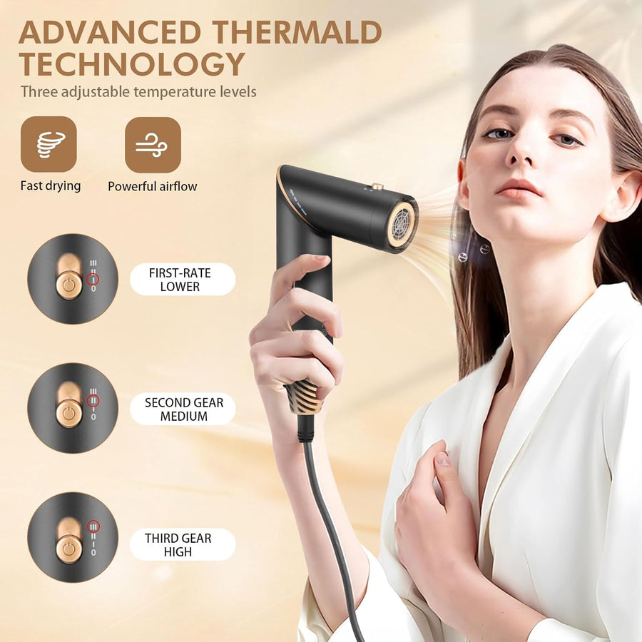 Air Styler & Sèche-cheveux 5en1, Boucleurs Auto-Wrap, Brosse Thermique Brushing avec 5 Accessoires, Brosse Soufflante pour Sécher Boucler Lisser Donner du Volume et Coiffer