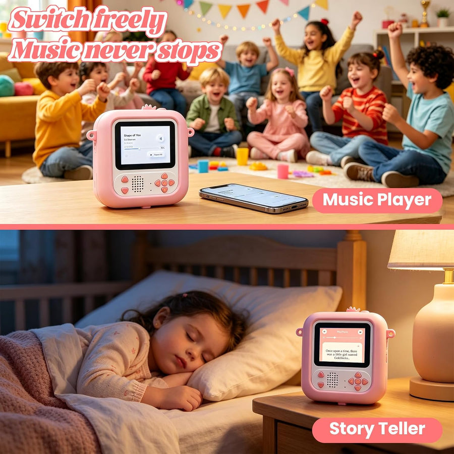 Appareil Photo Numérique IA, Appareil Photo Enfant, Écran IPS 2,4" Appareil Photo Instantané Enfant 1080P avec Détection d’Objets, Chat IA, Bluetooth et Wi-Fi