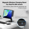 Support magnétique pour iPad avec Chargement sans Fil 18 W, Support Rotatif à 360° en Aluminium pour iPad Pro M4 13 Pouces, Support de Bureau réglable (M4-13 Pouces)